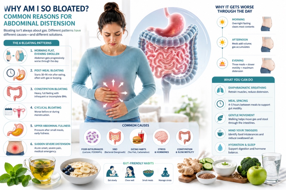 Why Am I So Bloated? Common Reasons for Abdominal Distension